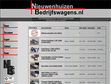 Tablet Screenshot of nieuwenhuizenbedrijfswagens.nl